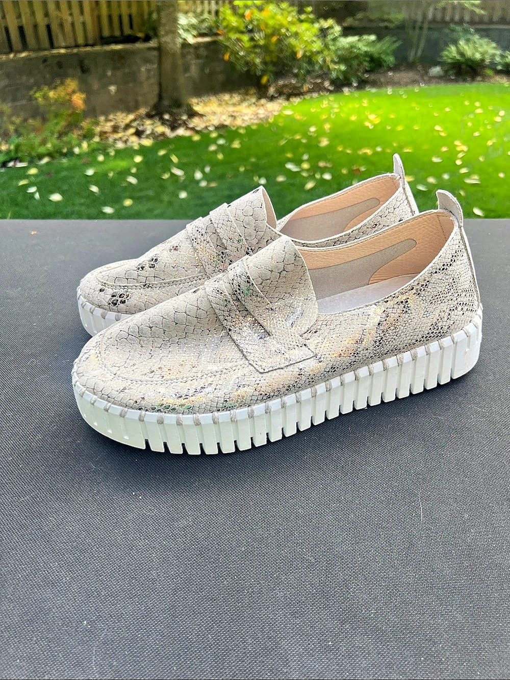 Ilse Jacobsen Tulip Plateau Slip-On Loafer Snake Print EU 38